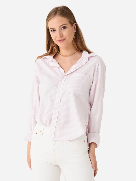 Citizens Of Humanity Tops - Citizens of Humanity Kayla Shrunken Button Up Shirt Pink Stripe XS Cotton